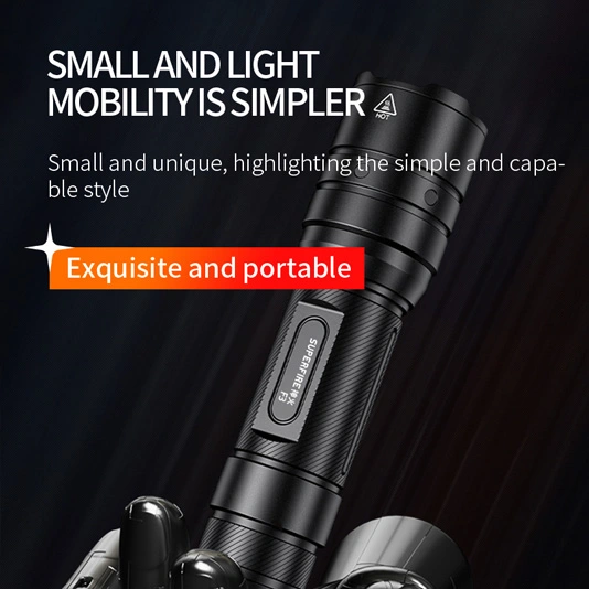 SUPERFIRE F3 530ルーメン充電式ズーム可能戦術懐中電灯