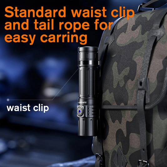 SUPERFIRE A20 1700ルーメン戦術的な超明るい戦術的なLED懐中電灯