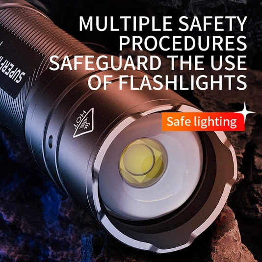 SUPERFIRE F3-T 600ルーメン伸縮ズーム懐中電灯戦術