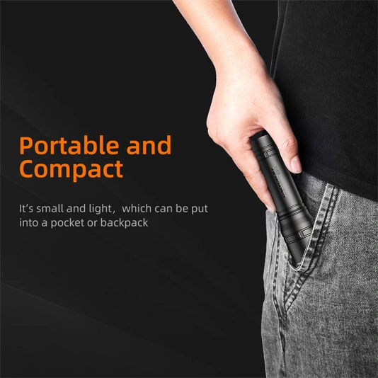 SUPERFIRE S33-A 125ルーメンミニ戦術懐中電灯USB充電式