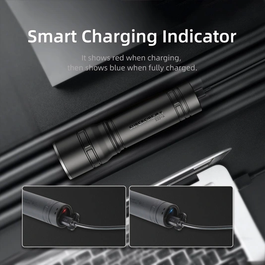 SUPERFIRE S33-A 125ルーメンミニ戦術懐中電灯USB充電式