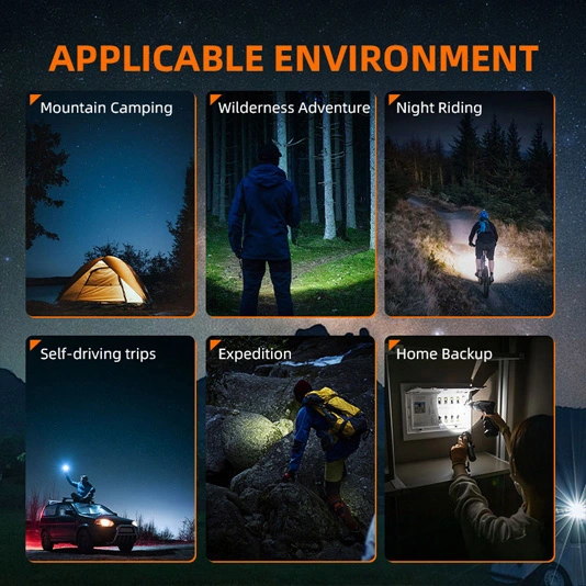 SUPERFIRE V8-S 2000ルーメン戦術懐中電灯充電式