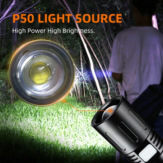 SUPERFIRE X60 850ルーメンミニズーム戦術懐中電灯