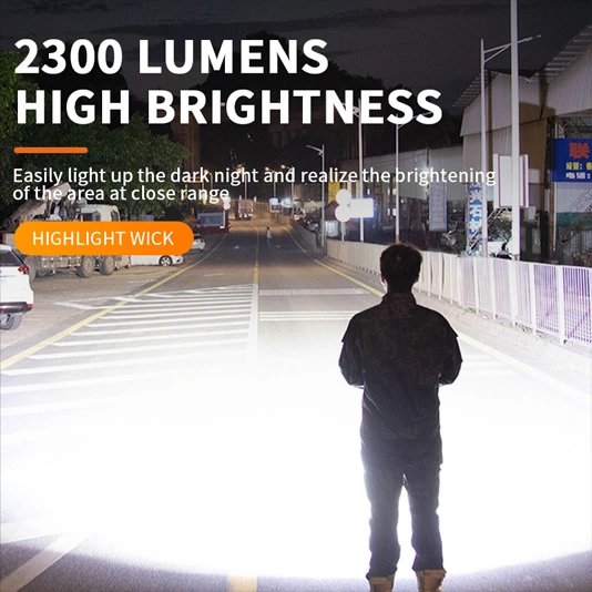 SUPERFIRE R1-G 2300ルーメンズーム可能ハイパワーUSBタイプ充電式懐中電灯