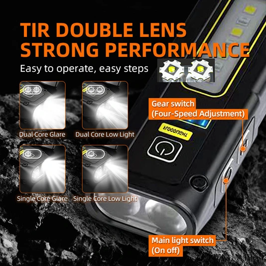 SUPERFIRE EF01 470ルーメン小型磁気COB懐中電灯