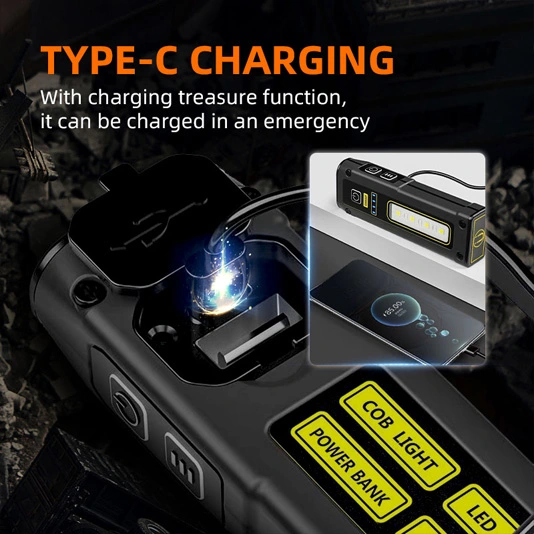 SUPERFIRE EF01 470ルーメン小型磁気COB懐中電灯