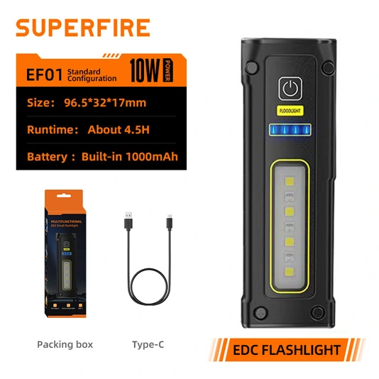 SUPERFIRE EF01 470ルーメン小型磁気COB懐中電灯