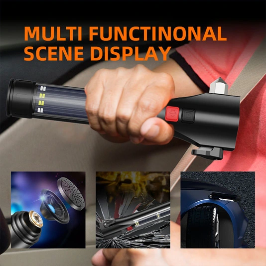 SUPERFIRE D30ソーラー充電式多機能懐中電灯