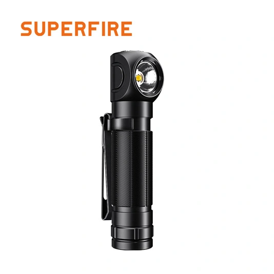 SUPERFIRE TH04 18650直角充電式懐中電灯ヘッドランプ90度