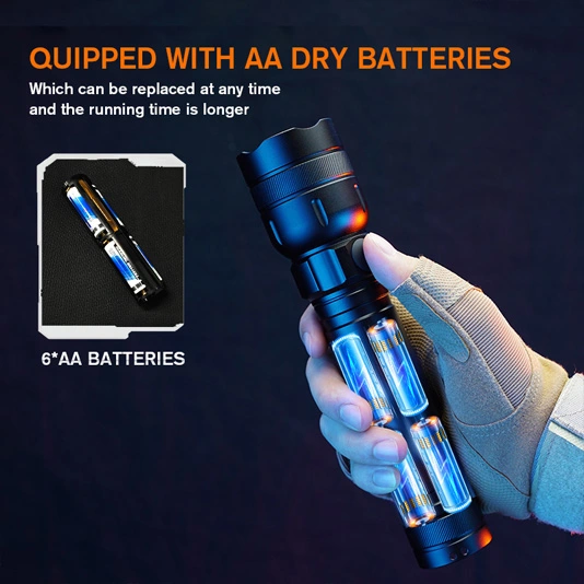 SUPERFIRE L27超ブライトドライセル懐中電灯充電式