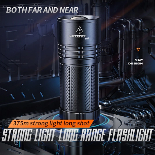 SUPERFIRE M19ズーム可能長距離懐中電灯