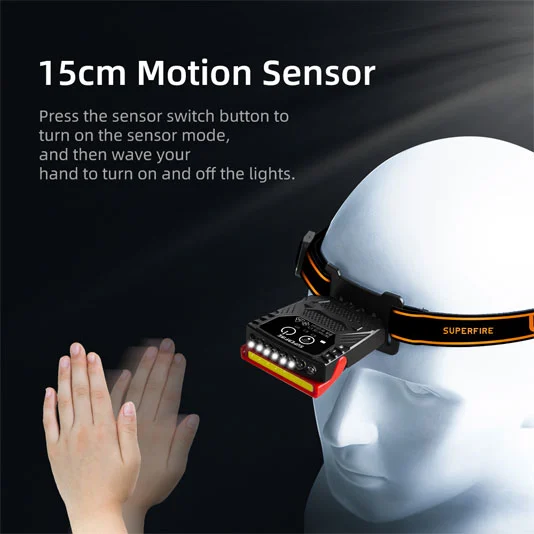 SUPERFIRE CL01センサーキャップライト