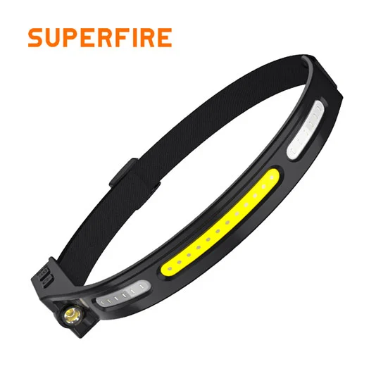 SUPERFIRE HL76充電式Cob LEDヘッドランプ
