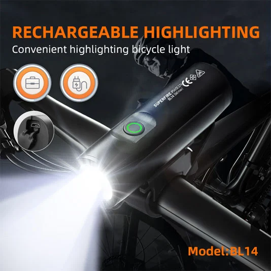 SUPERFIRE BL14充電式自転車ヘッドライト