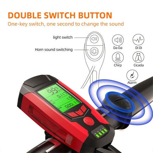 ホーン付きSUPERFIRE BM01バイクライト