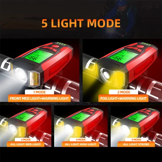 ホーン付きSUPERFIRE BM01バイクライト