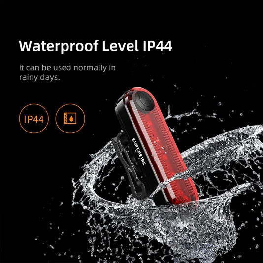 SUPERFIRE BTL01充電式自転車テールライト