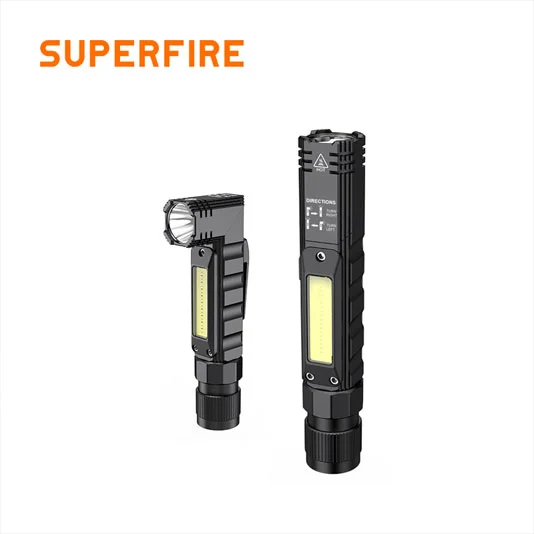 SUPERFIRE G19多機能充電式COBワークライト磁気ベース付き