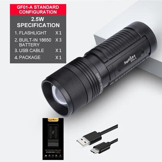 SUPERFIRE GF01釣り懐中電灯