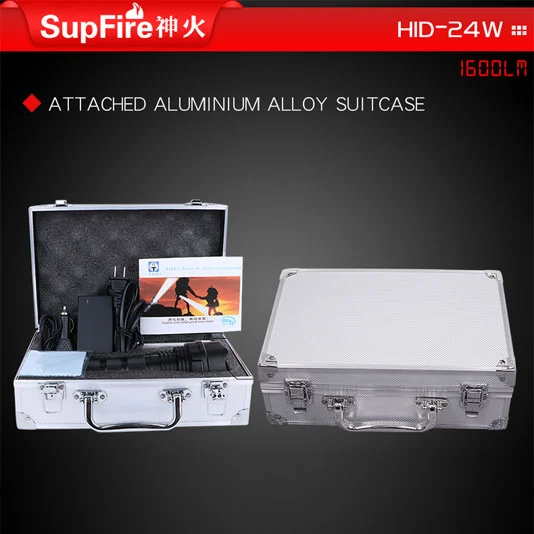 SUPERFIRE HID 24W 1600ルーメンキセノン懐中電灯