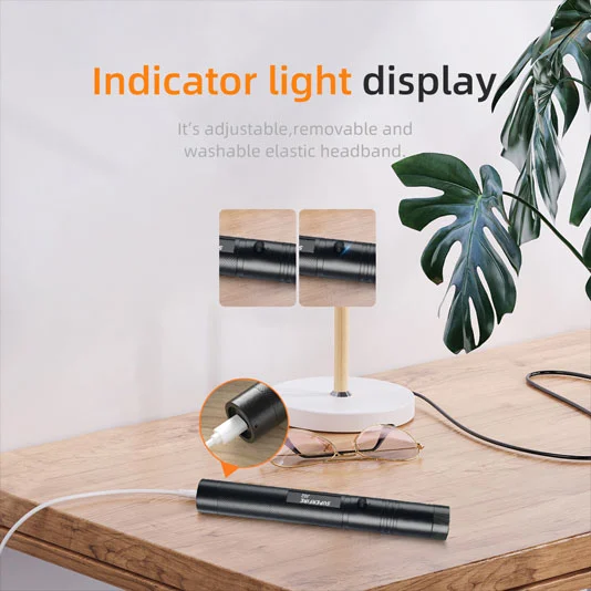 SUPERFIRE J02レーザーポインター付き小型LED充電式懐中電灯