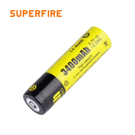 SUPERFIRE AB5 18650充電式リチウム電池