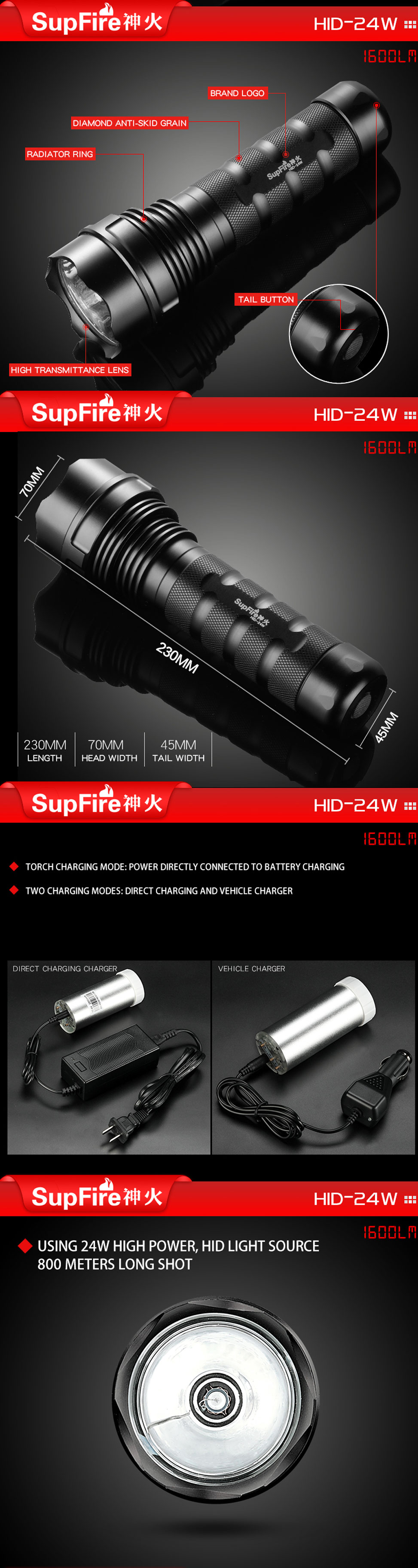 high intensity discharge flashlight high intensity discharge flashlight