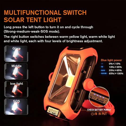 SUPERFIRE GM05ソーラー磁気ワークライト