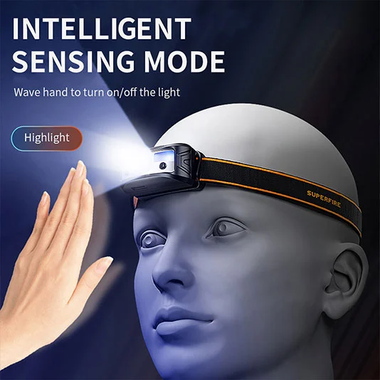 SUPERFIRE HL05-M Ledセンサーヘッドランプ