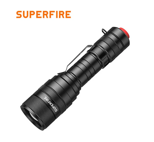SUPERFIRE F5 1100ルーメンズーム可能戦術懐中電灯