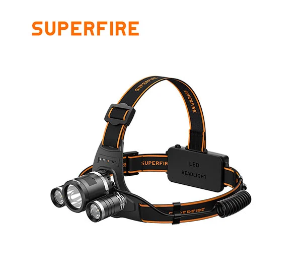 SUPERFIRE HL33 500ルーメン18650充電式ヘッドランプ