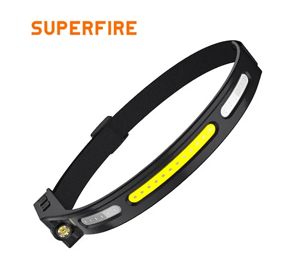 SUPERFIRE HL76充電式Cob LEDヘッドランプ