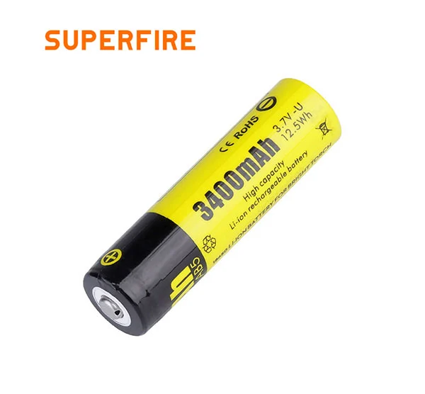 SUPERFIRE AB5 18650充電式リチウム電池