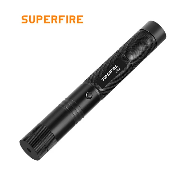 SUPERFIRE J02レーザーポインター付き小型LED充電式懐中電灯