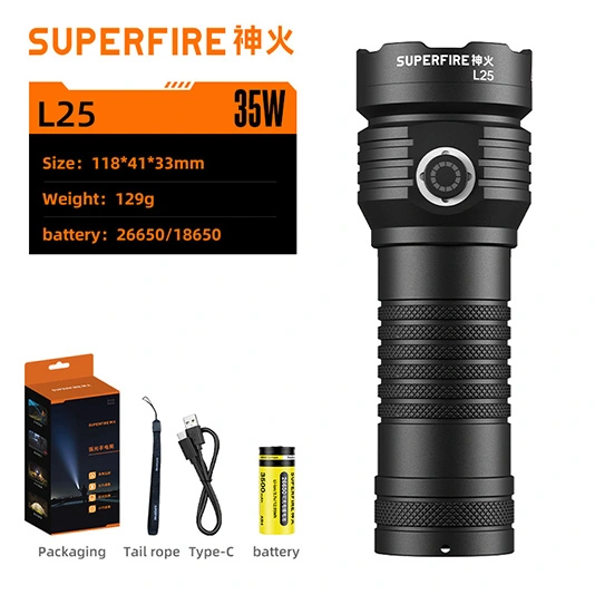 SUPERFIRE L25高Lumnes懐中電灯