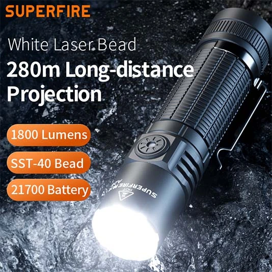 SUPERFIRE A26高い明るさの懐中電灯