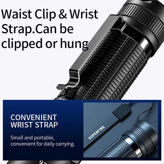 SUPERFIRE A26高い明るさの懐中電灯