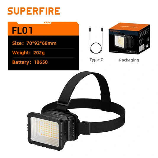 SUPERFIRE FL01 100 LEDヘッドランプ