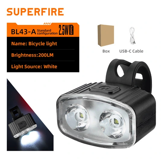 SUPERFIRE BL43シリーズ充電式自転車ライト