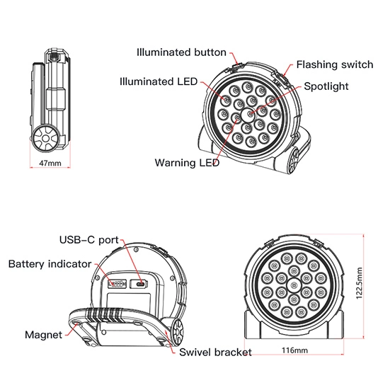 SUPERIFER GM03多機能ワークライト