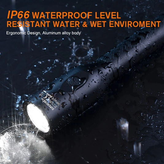 SUPERFIRE新しいD6防爆LED懐中電灯