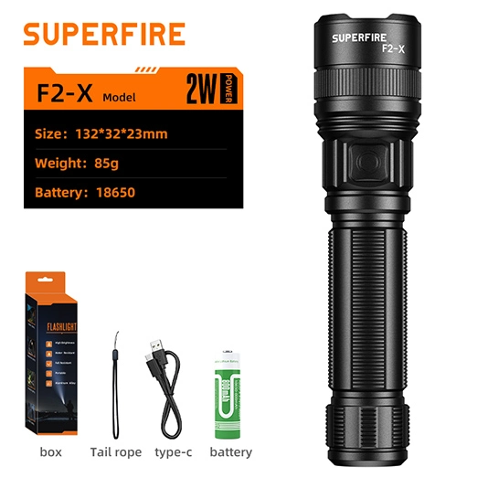 SUPERFIRE F2-X Zoomable Flahlight