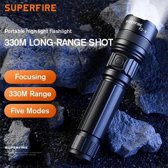SUPERFIRE F2-X Zoomable Flahlight