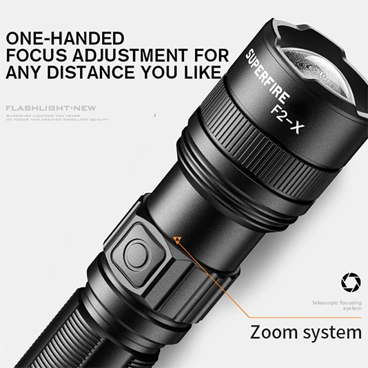 SUPERFIRE F2-X Zoomable Flahlight