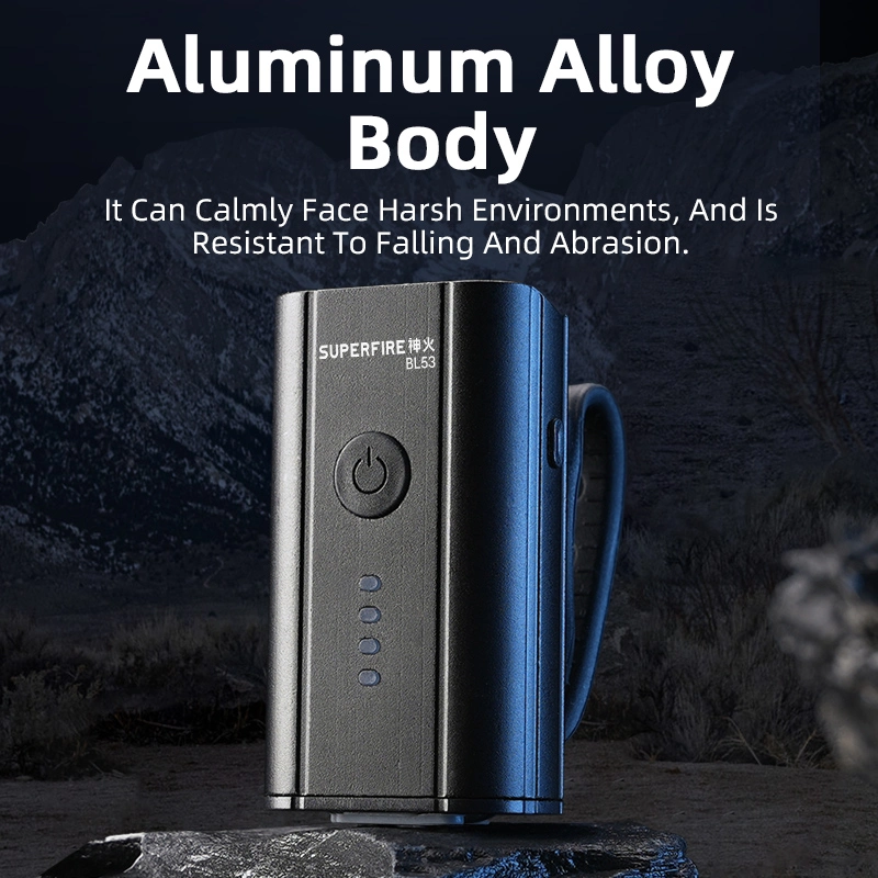 BL53自転車フロントライト: コンパクト350ルーメンLEDバイクヘッドライトUSB-C充電付き