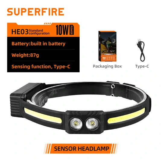 さまざまな照明ニーズのための多機能HE03誘導ヘッドライト