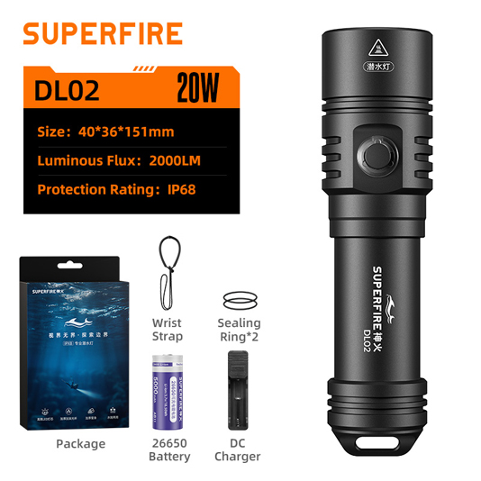 superfire dl02 diving flashlight for sale